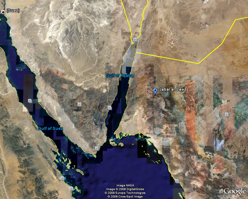 Google Earth View of Jabel Al Lawz- Psalm11918.org