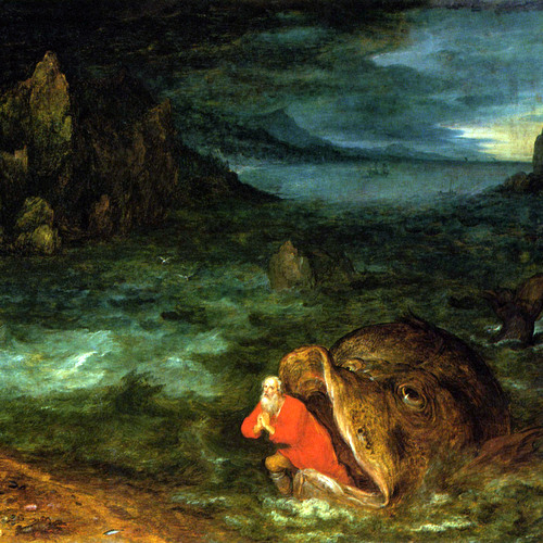 JONAH EMERGING FROM THE WHALE- Pieter Brueghel