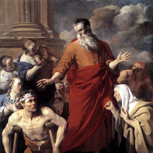 ST PAUL HEALING THE CRIPPLE AT LYSTRA- Karel Dujardin